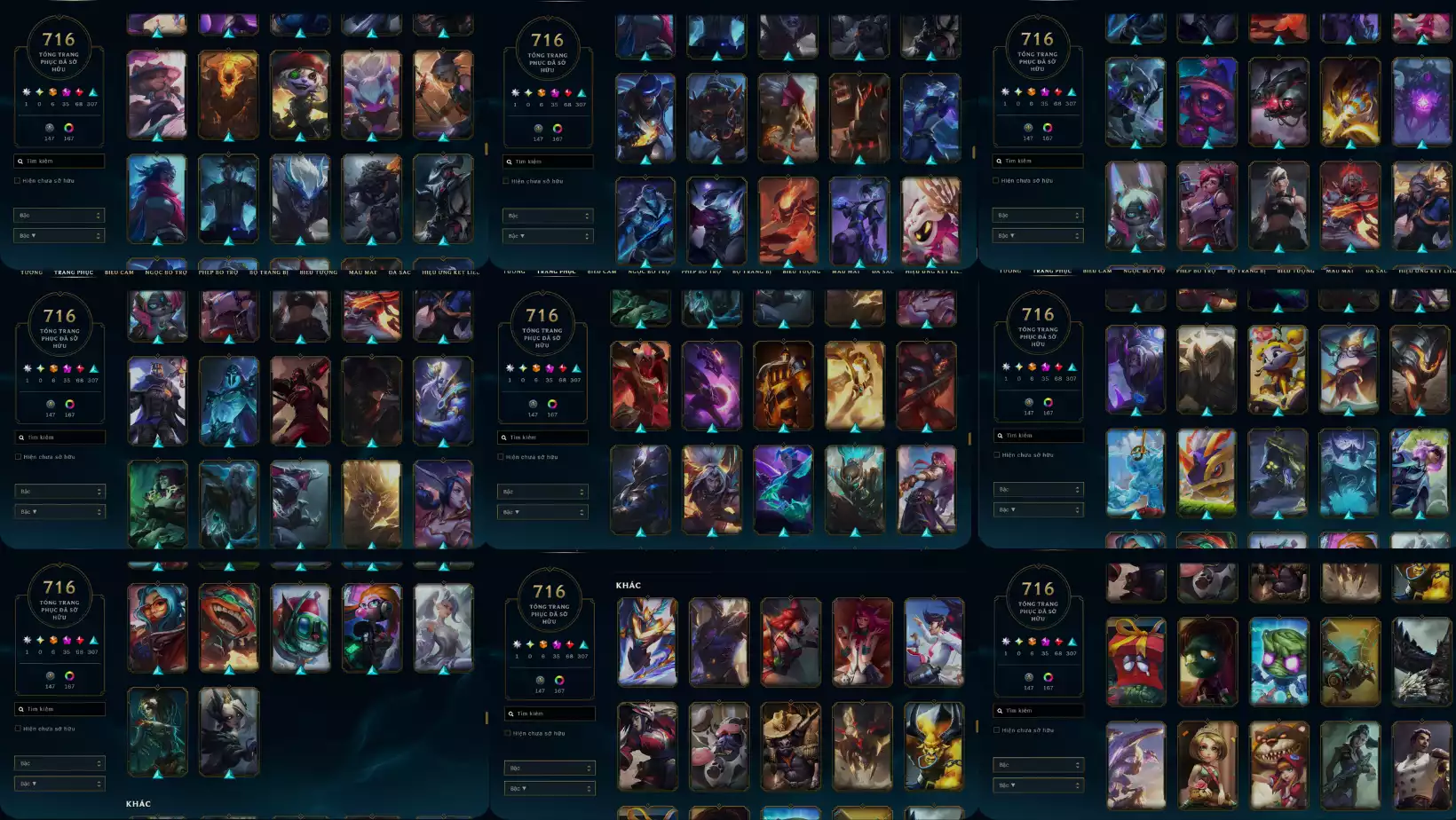 Ảnh LOL 716 SKIN 1 BO THUONG 6  TOI THUONG 35 THAN THOAI 68 TIM 307 SU THI UNRANK TFT ORIANNA T1